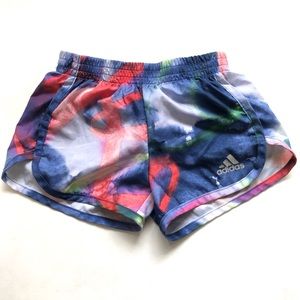 Girls Adidas Sz 2T Running Shorts Retro Blue